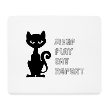 Lustiges Design nicht nur für Katzenliebhaber - Mousepad (Querformat) - Weiß - Vorne