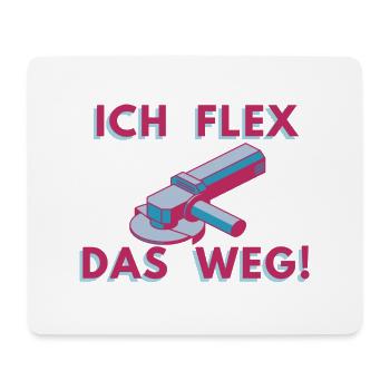 Winkelschleifer Flex Schweissen Metallarbeiter - Mousepad (Querformat) - Weiß - Vorne