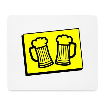 Bière Chope De Bière Symbole Booze Verre À Bière - Tapis de souris (format paysage) - blanc - Devant