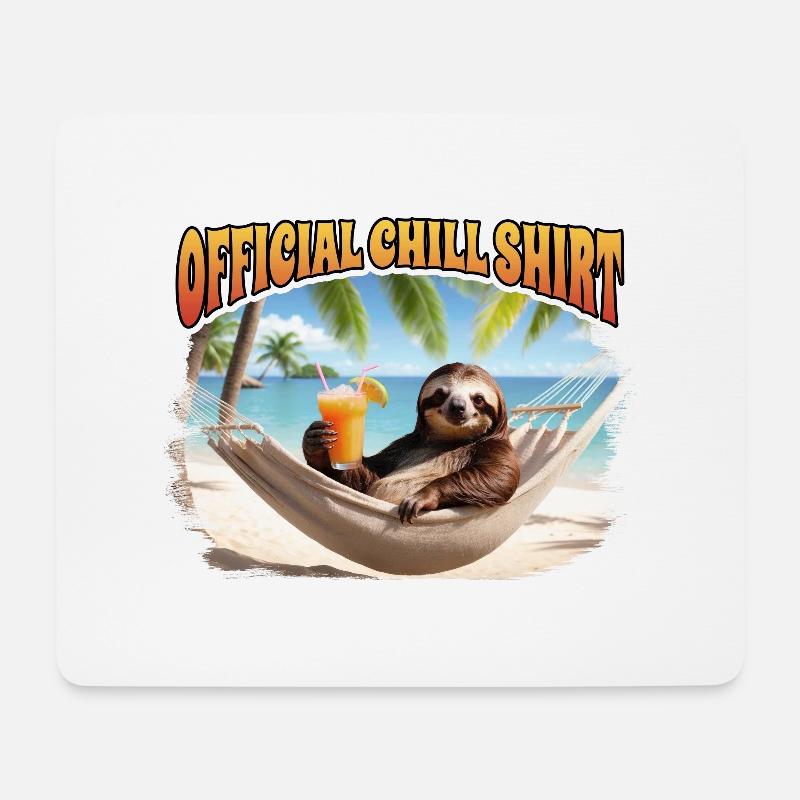 Official Chill Shirt - Mouse Pad (horizontal) - white