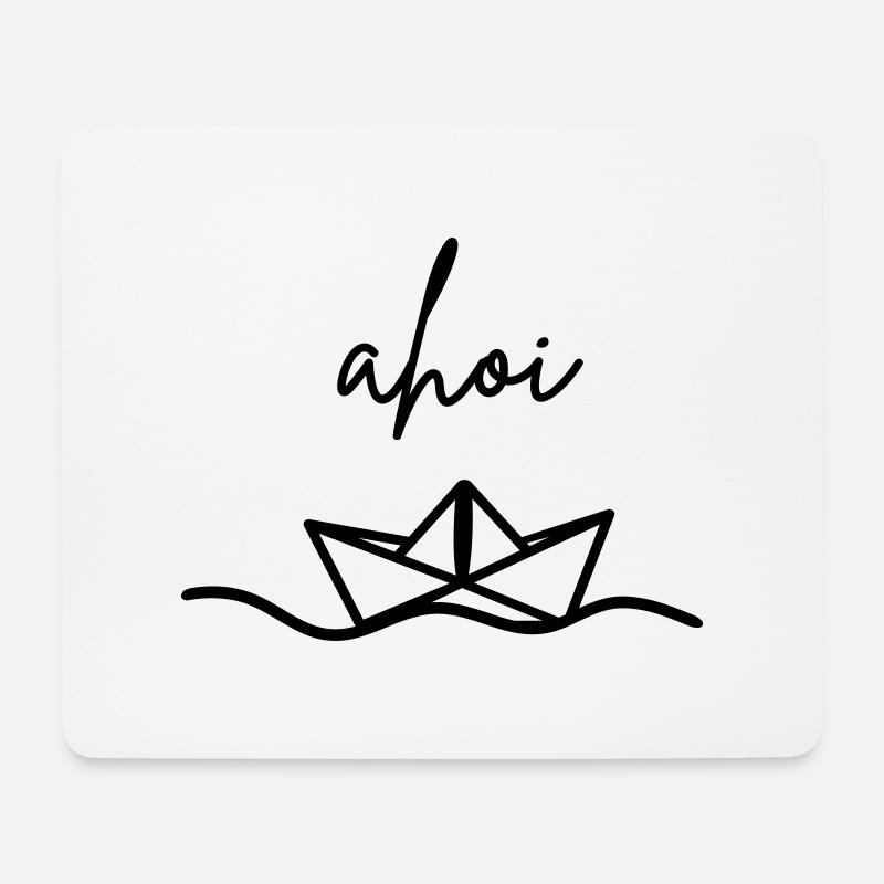 ahoi - Mousepad (Querformat) - Weiß