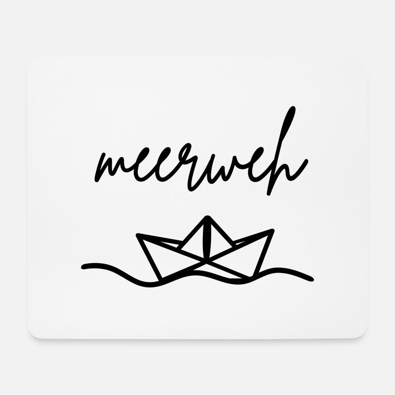 meerweh - Mousepad (Querformat) - Weiß