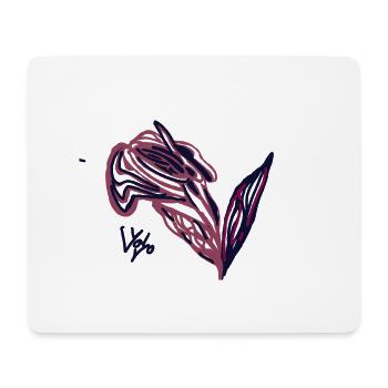 Rose1 - Mousepad (Querformat) - Weiß - Vorne