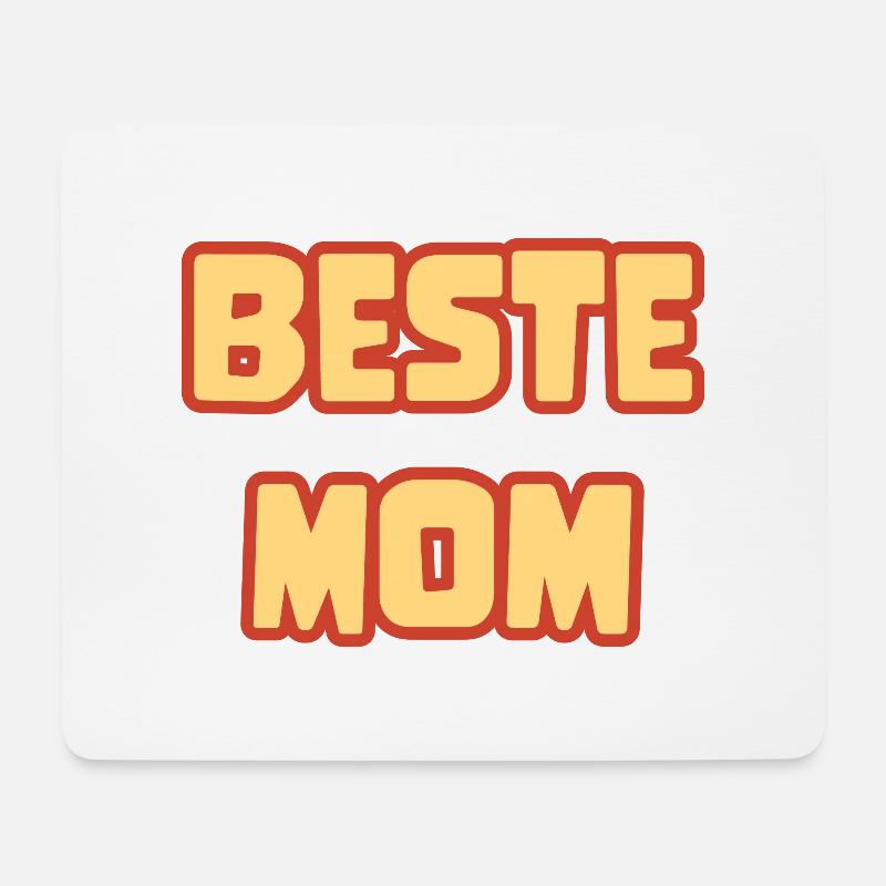 Supermama in Comic-Schrift - Mousepad (Querformat) - Weiß