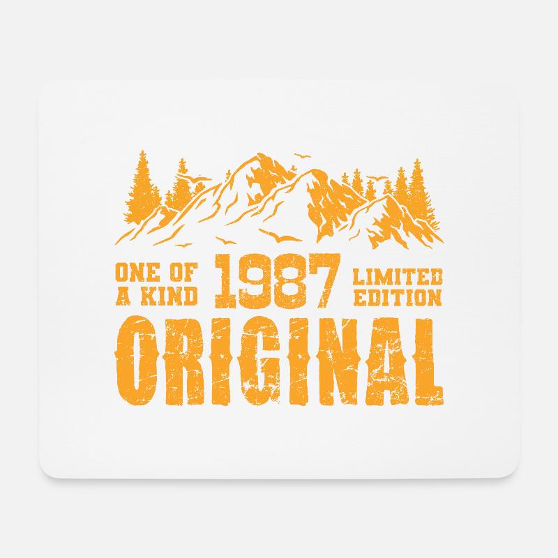 Geburtstagsgeschenk 1987 - 1987 - Mousepad (Querformat) - Weiß