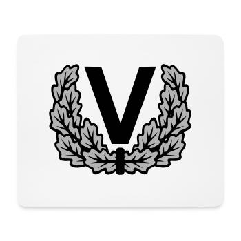 Bw Military Veteran Motif Shirt - V with Oak Leaves - Mouse Pad (horizontal) - white - Front