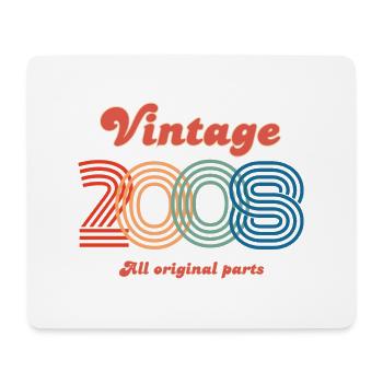 Jahrgang 2008 alle Originalteile - Mousepad (Querformat) - Weiß - Vorne
