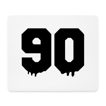 90 - Mousepad (Querformat) - Weiß - Vorne