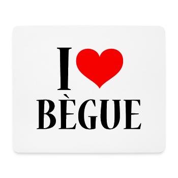 I Heart Bègue J'aime un Bègue Soutient Bégaiement - Tapis de souris (format paysage) - blanc - Devant