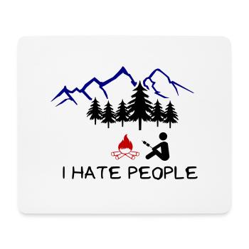 i hate people 002 - Mouse Pad (horizontal) - white - Front
