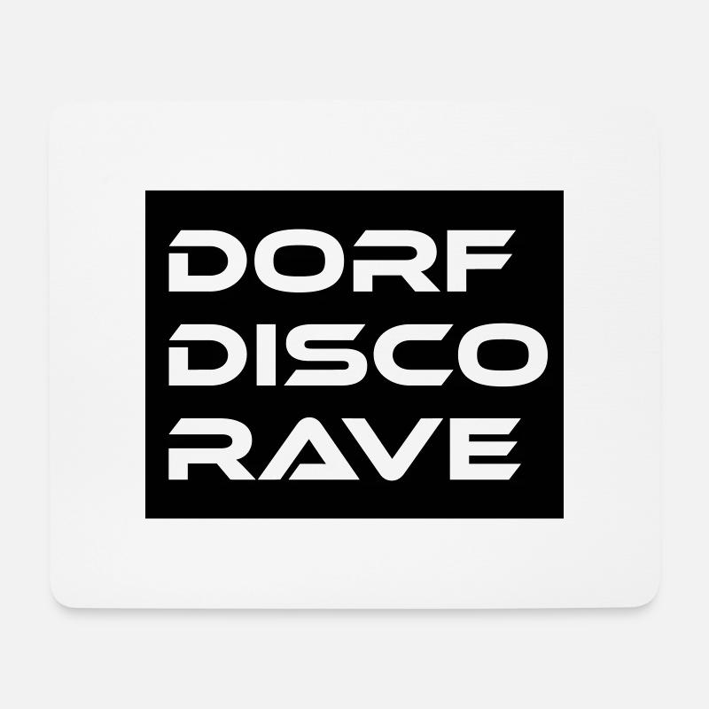 Dorf Disco Rave - Mousepad (Querformat) - Weiß