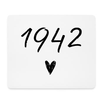 1942 Herzgeburtstag - Mousepad (Querformat) - Weiß - Vorne