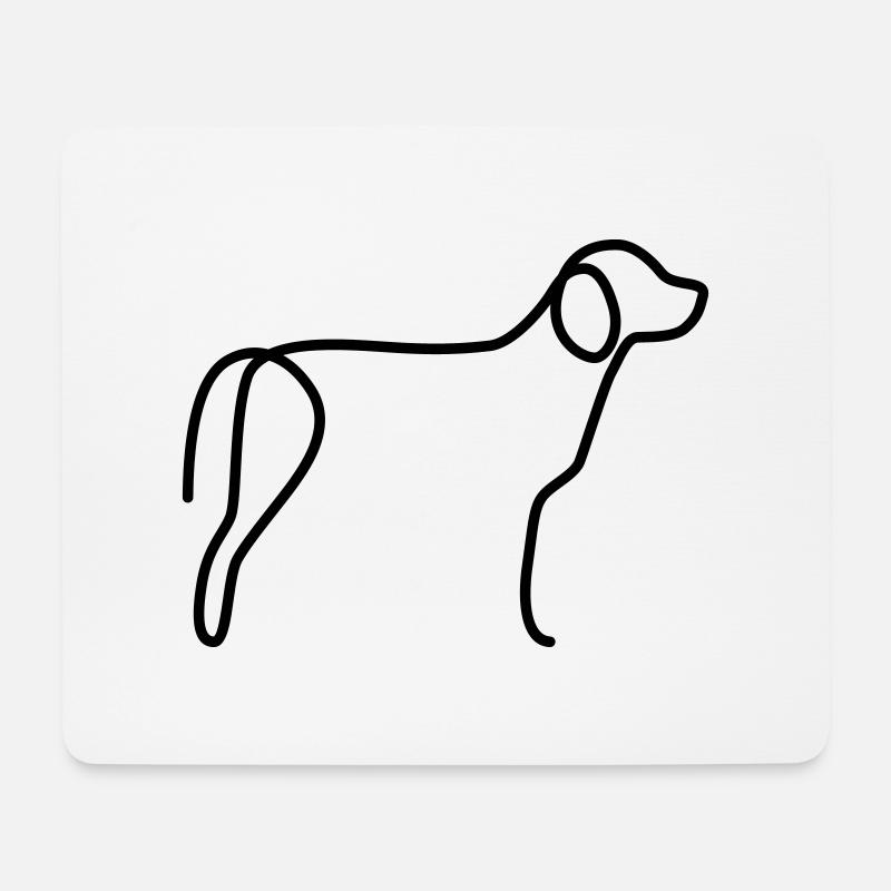 Beagle - Tapis de souris (format paysage) - blanc