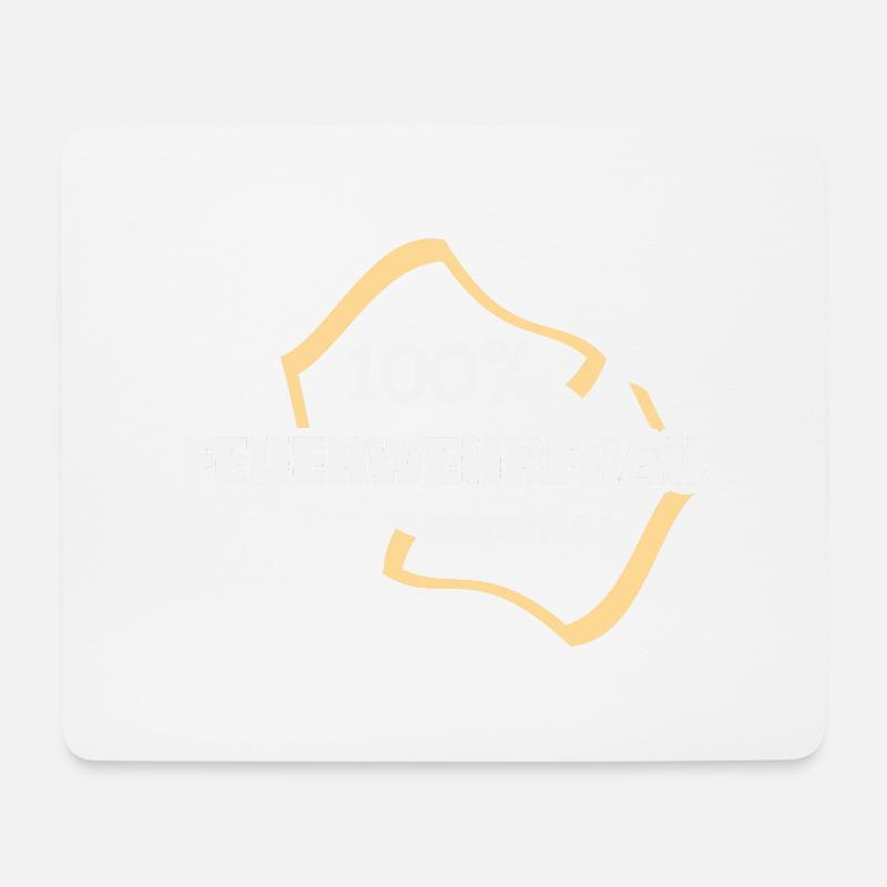 Beruf Feuerwehrfrau - Mousepad (Querformat) - Weiß