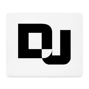 DJ Lettres Musique de fête Fun Texte Logo Lettrage - Tapis de souris (format paysage) - blanc - Devant