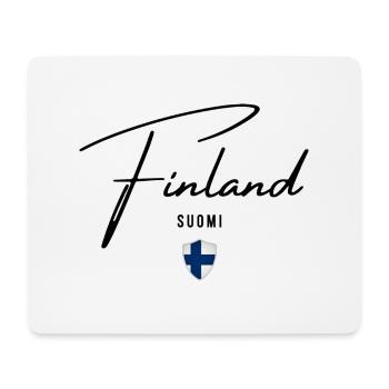Flag of Finland, Finnish pride - Mouse Pad (horizontal) - white - Front