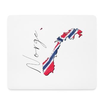 Norway flag in the Norway map NE - Mouse Pad (horizontal) - white - Front