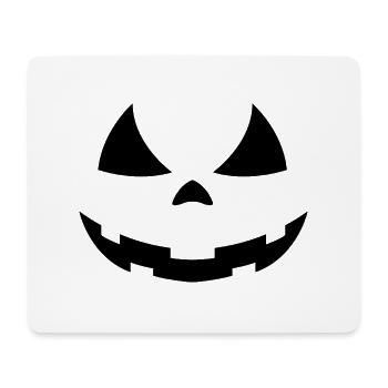 Pumpkin Halloween Face Black - Mouse Pad (horizontal) - white - Front