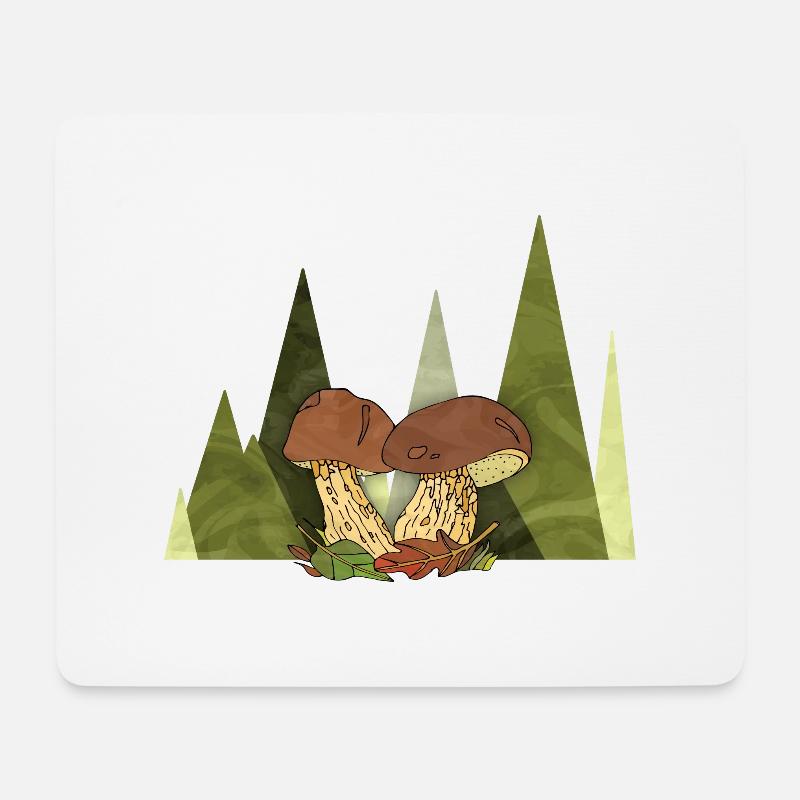 Pilze - Mousepad (Querformat) - Weiß