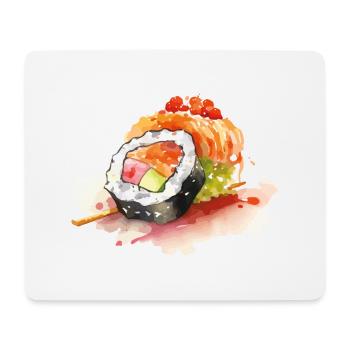 Sushi - Tapis de souris (format paysage) - blanc - Devant