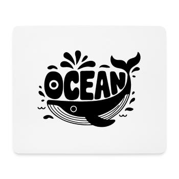baleine et ocean - nature - Tapis de souris (format paysage) - blanc - Devant
