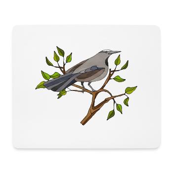 Bunter Vogel - Mousepad (Querformat) - Weiß - Vorne