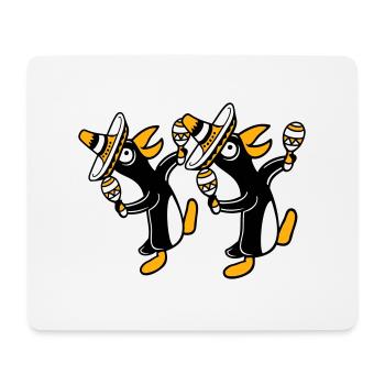 2 Penguins Rattles Party Mexico Culture Hats Team - Mouse Pad (horizontal) - white - Front