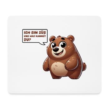 bär comic süß - Mousepad (Querformat) - Weiß - Vorne