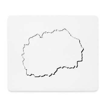 Mazedonien Landkarte als Umriss - Mousepad (Querformat) - Weiß - Vorne