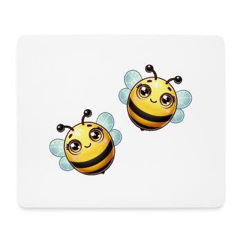 Bande dessinée abeille - Tapis de souris (format paysage) - blanc - Devant