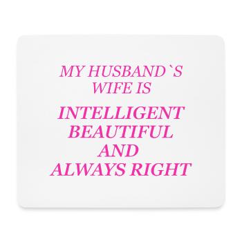 My husband´s wife Geschenk - Mousepad (Querformat) - Weiß - Vorne