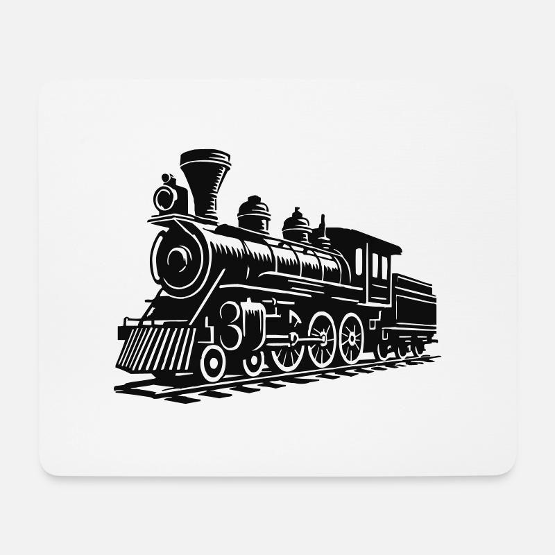 lokomotive zug - Mousepad (Querformat) - Weiß