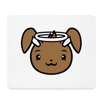 Bunny Angel Holy Heaven Good Love Halo - Mouse Pad (horizontal) - white - Front