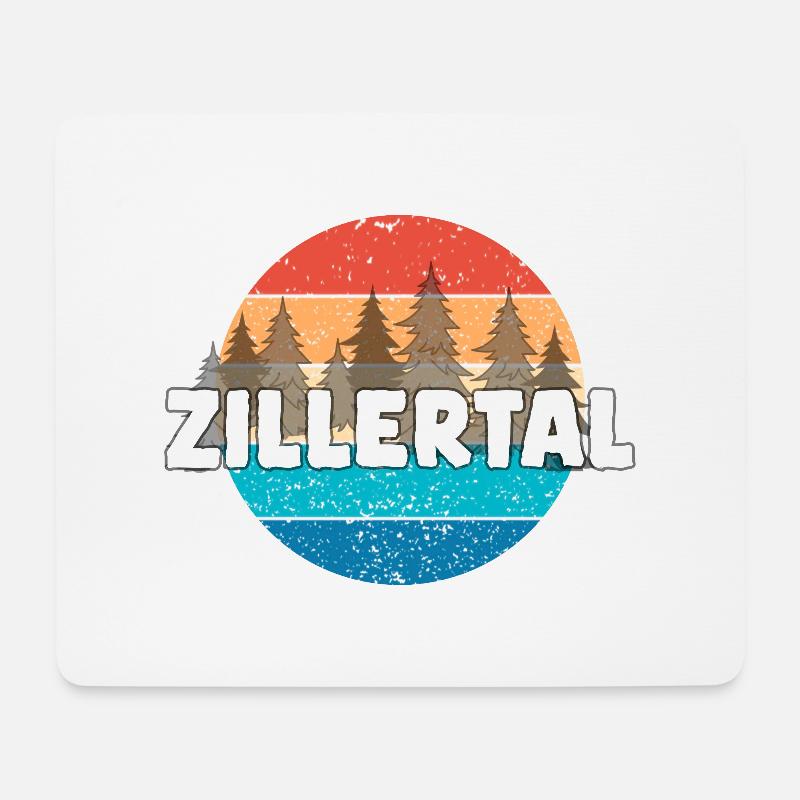 Zillertal - Mousepad (Querformat) - Weiß
