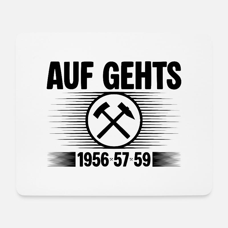 Erzgebirge Auf gehts - Mousepad (Querformat) - Weiß
