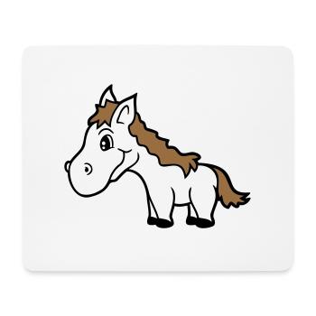 Pferd Süß Pony Fohlen Pferdemädchen Niedlich Comic - Mousepad (Querformat) - Weiß - Vorne