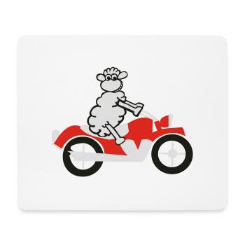 sheep_motorrad_2 - Mouse Pad (horizontal) - white - Front