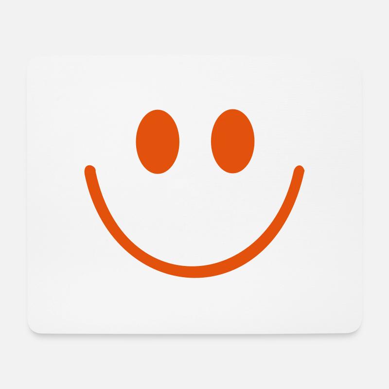 Smiley - Mousepad (Querformat) - Weiß