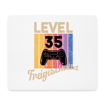 35. Geburtstag Gaming Gamer Zocker Geschenk - Mousepad (Querformat) - Weiß - Vorne