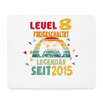8. Geburtstag Kinder Gaming Gamer Zocker Geschenk - Mousepad (Querformat) - Weiß - Vorne