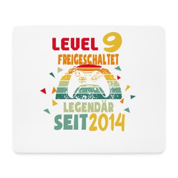 9. Geburtstag Kinder Gaming Gamer Zocker Geschenk - Mousepad (Querformat) - Weiß - Vorne