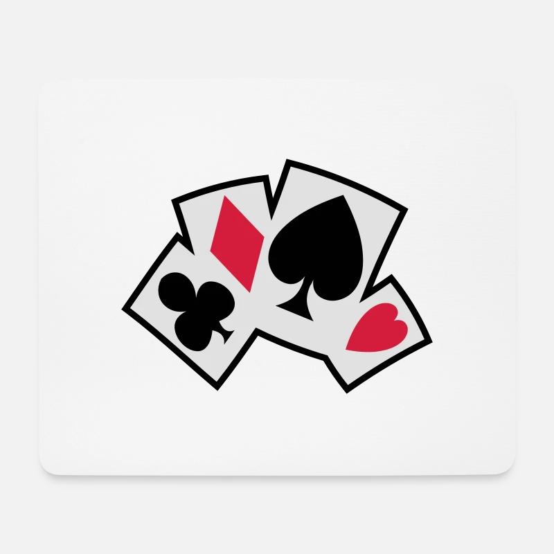 poker cards - Mouse Pad (horizontal) - white