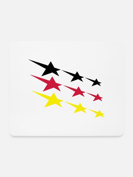 Deutschland Sterne - Mousepad (Querformat) - Weiß