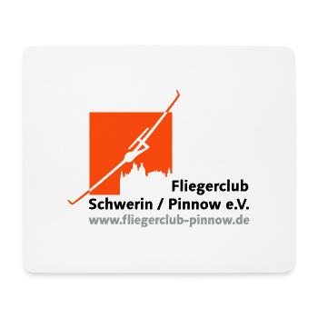 Logo Fliegerclub Schwerin Pinnow (web) - Mousepad (Querformat) - Weiß - Vorne