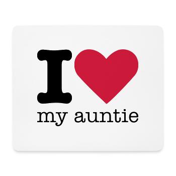 I Love My Auntie - Mousepad (Querformat) - Weiß - Vorne