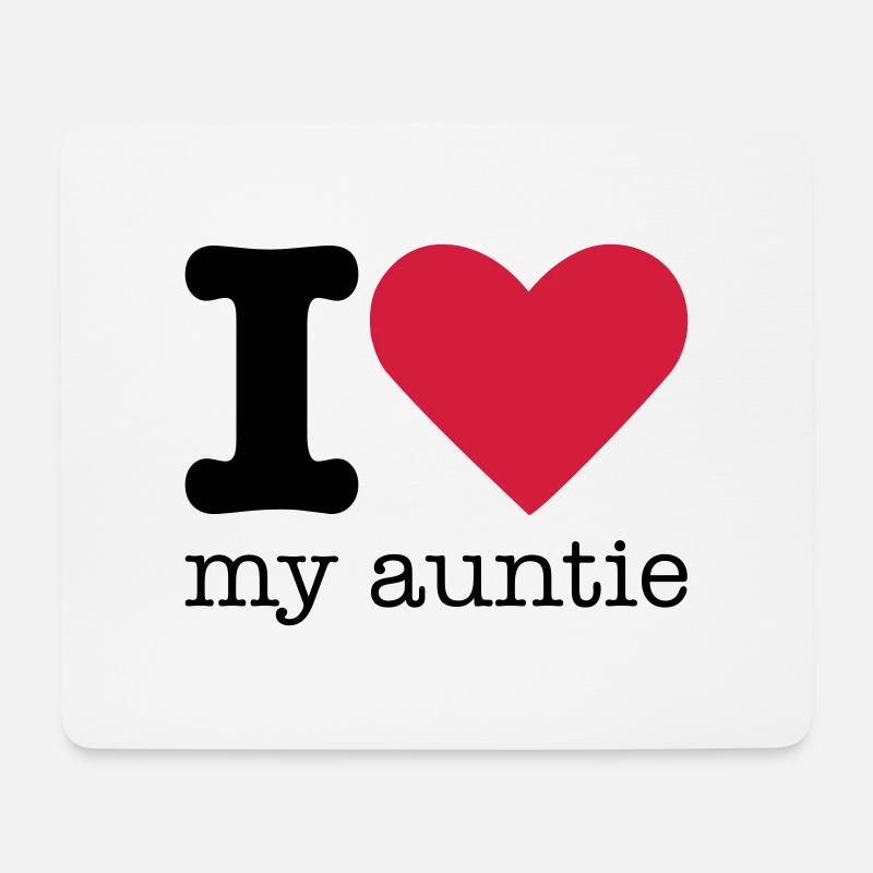 I Love My Auntie - Mousepad (Querformat) - Weiß