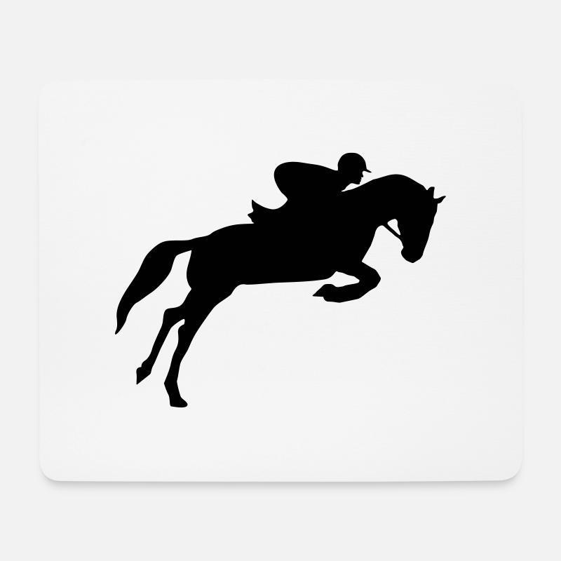 Reiten, Reiter, Reiterin - Mousepad (Querformat) - Weiß