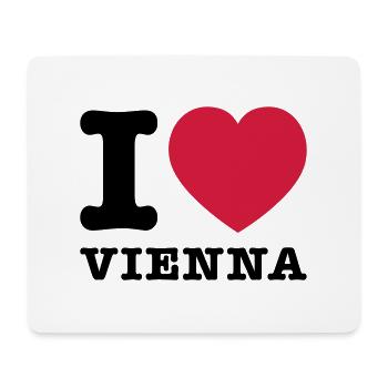 I Love Vienna 2 - Mouse Pad (horizontal) - white - Front