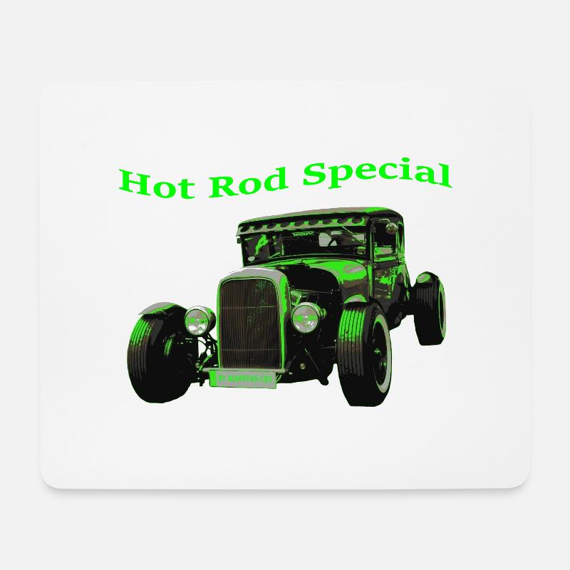 Hot Rod - Mousepad (Querformat) - Weiß