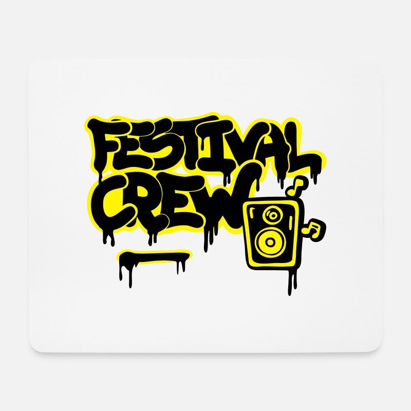Festival crew Graffitti Musik Open air Sommer - Mouse Pad (horizontal) - white